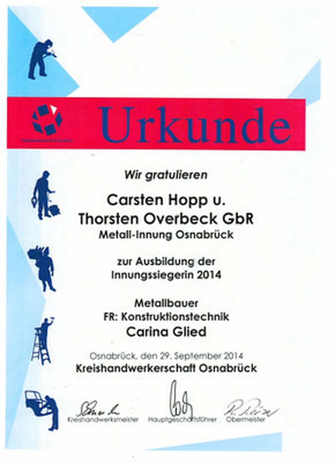 Metallbaumanufaktur - Unsere Auszeichnungen